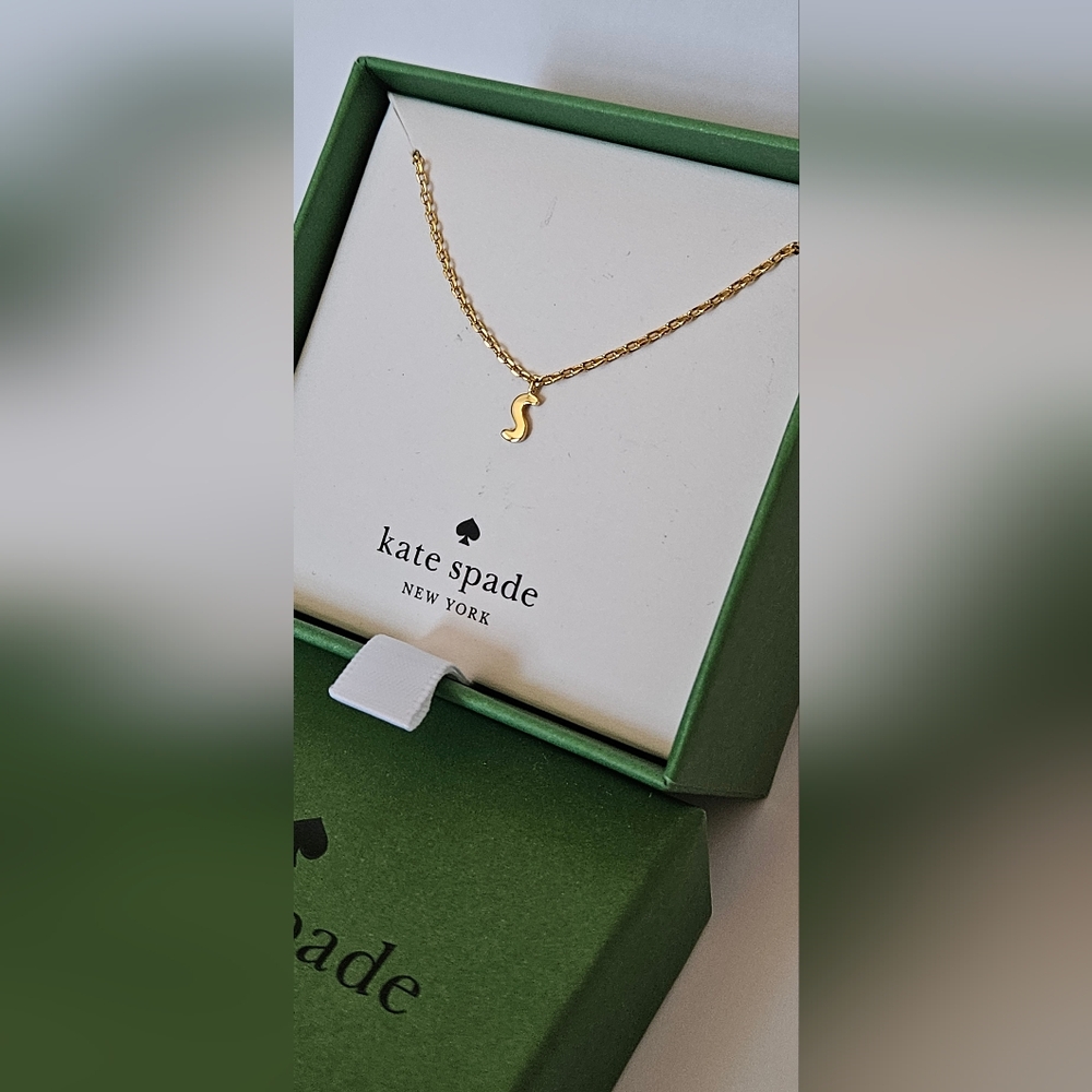 Kate Spade Gold 'S' Pendant Necklace - Picture 2 of 8